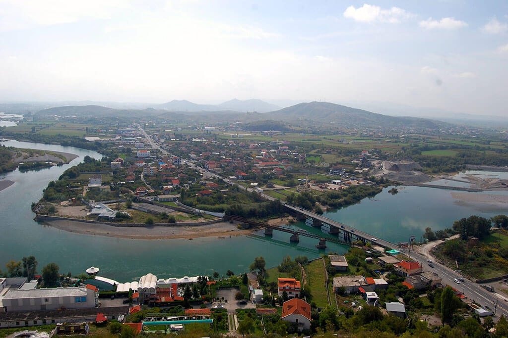 View of Shkoder from Rozafa Castle