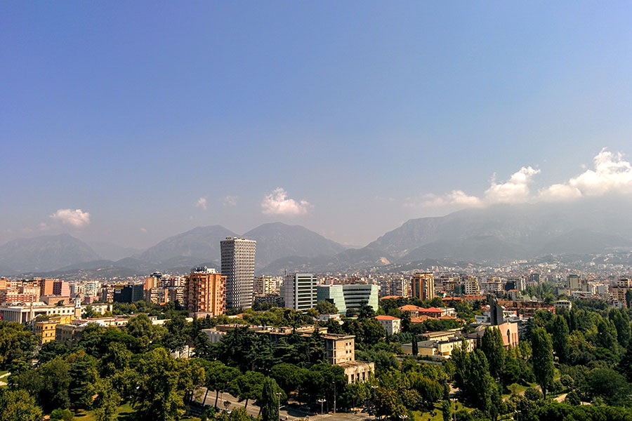 Tirana Panorama from Sky Tower