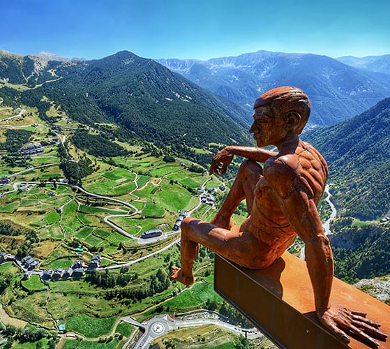 Mirador Roc Del Quer Viewpoint in Summer, Andorra
